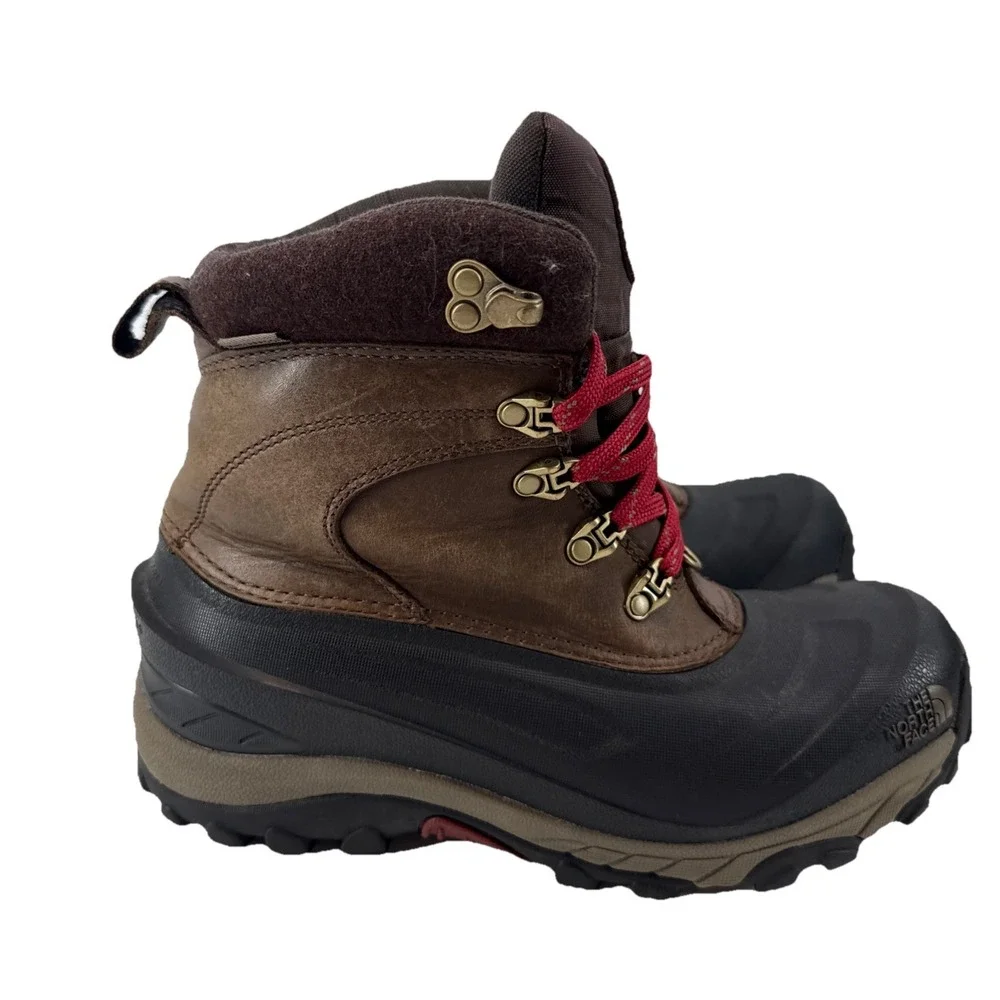 The North Face Chilkat II Luxe Boots Men 8 Brown Waterproof Insulated Winter